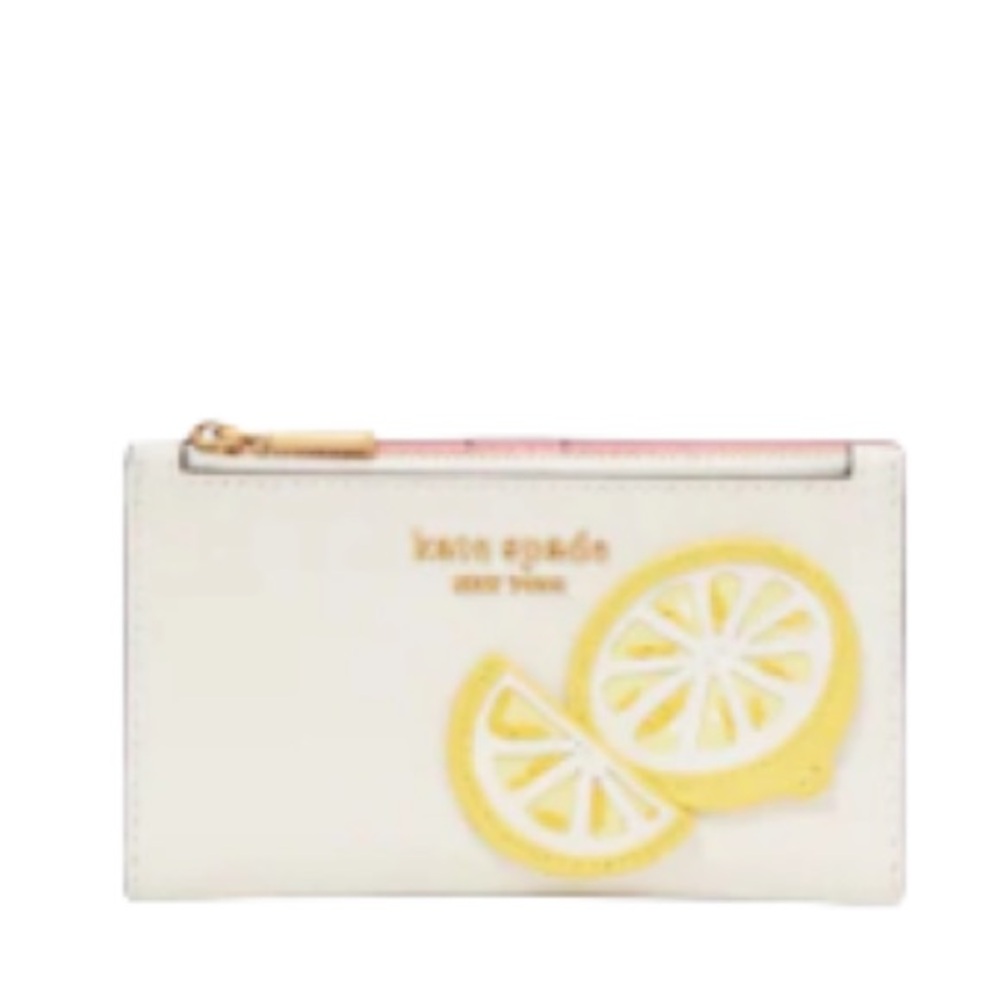 Kate Spade LEMON SAFFIANO  Slim Bifold Wallet